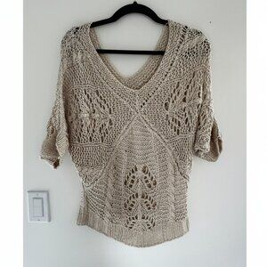 Boho Knit Sweater Top Crochet
